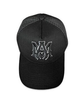 AMIRI Black Trucker Cap with Embroidered Logo